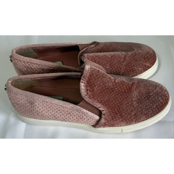 Steve Madden Zarayy Pink Blush Velour Slip-On Sneaker Flats Womens 7.5 Casual - Picture 4 of 11